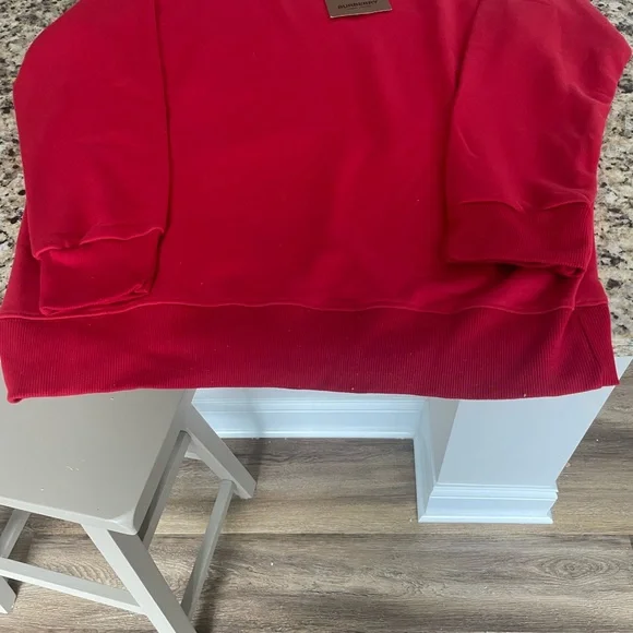New with Tags. Mens Burberry Red Crewneck Pullover Size 2XL. - Picture 3 of 11